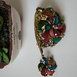 Multicolor  bracelet  with ring